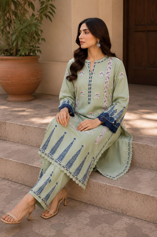 Sage Serenity Printed Cord Set