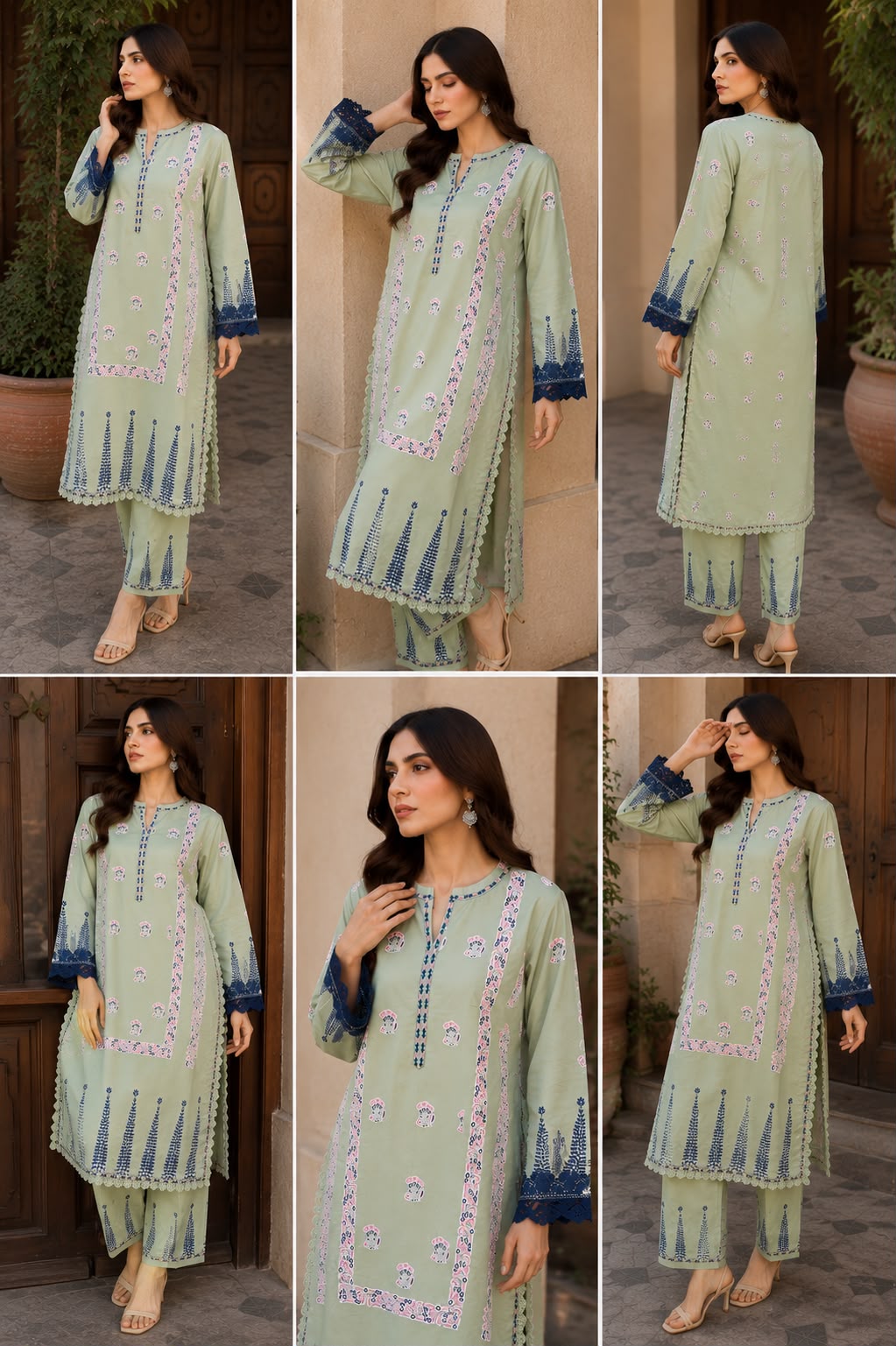 Sage Serenity Printed Cord Set