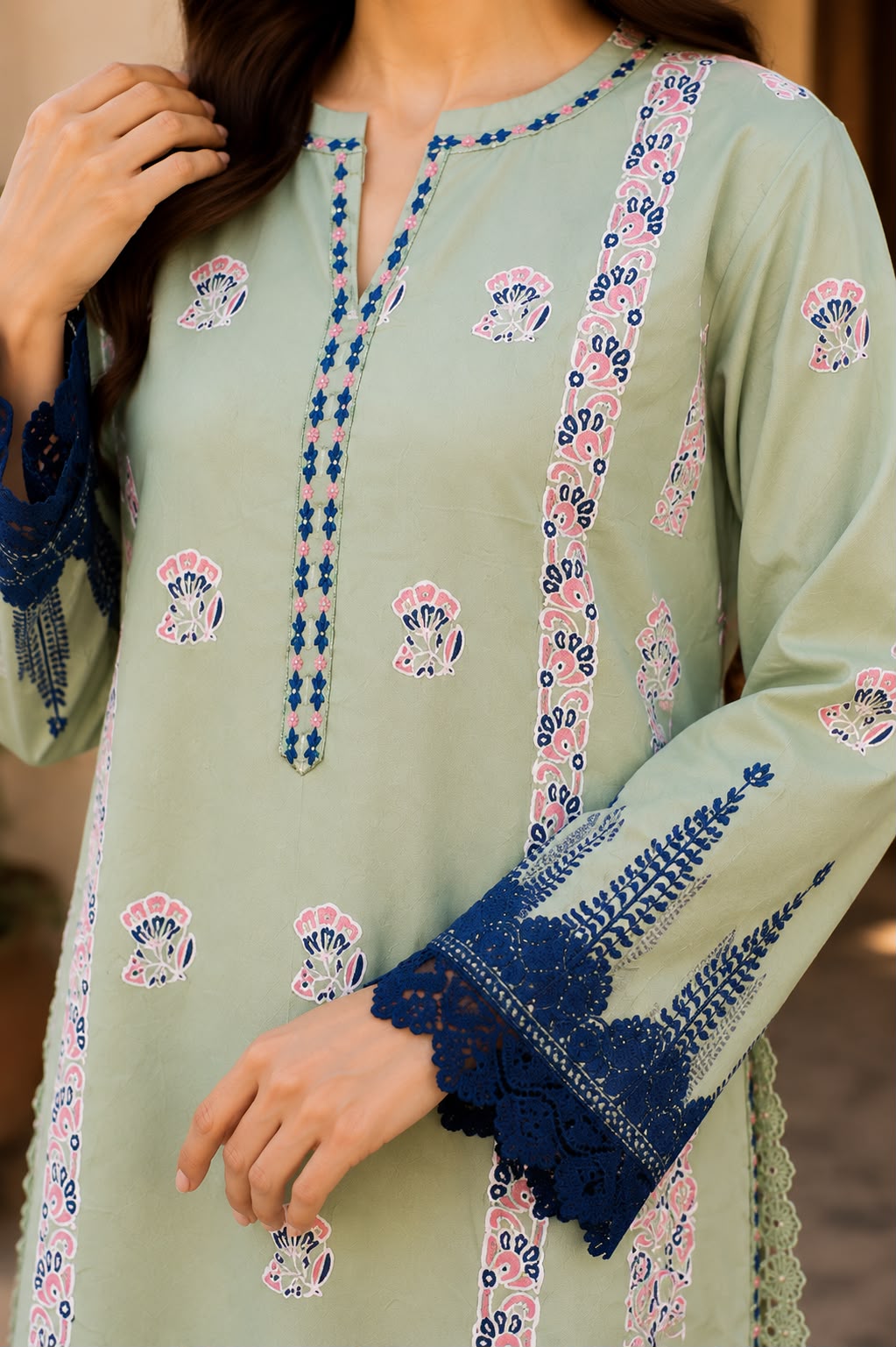 Sage Serenity Printed Cord Set